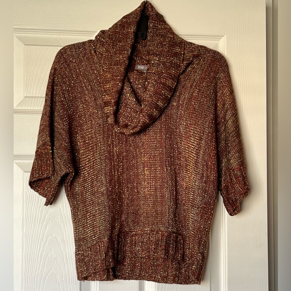 Woman’s Cowl Neck, 3/4 Sleeve Sweater